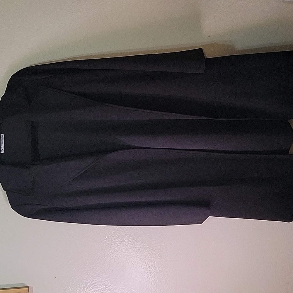 Zara Basic Black Light Fall Winter Spring Coat Si… - image 1